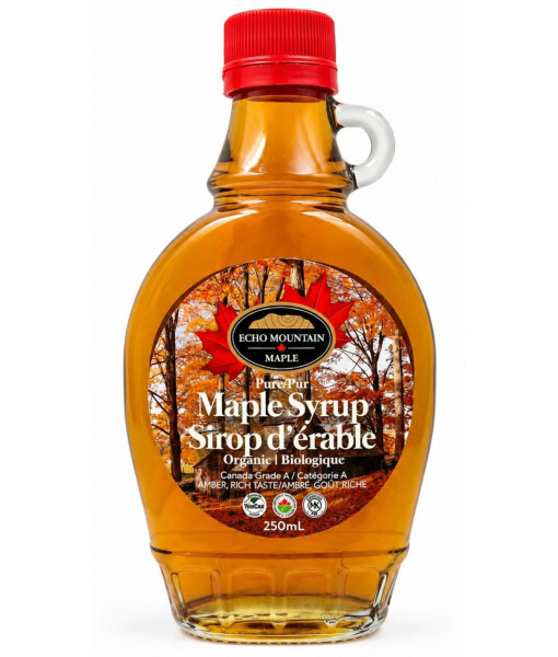 Turkey Hill<br>Echo Mountain - Sirop d’érable ambré biologique<br> Bouteille en verre Leone 250 ml