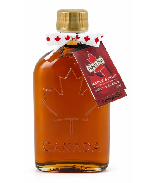 Turkey Hill<br>Sirop d'érable ambré - Flasque en verre embossée (Canada) <br>200 ml