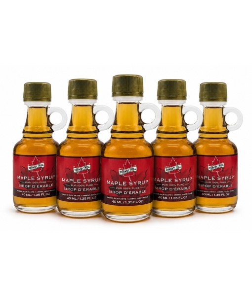 Turkey Hill<br>Sirop d'érable ambré <br>5 mini-pichets - 40 ml / 1.35 Oz