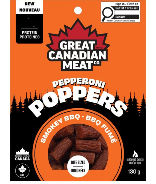Great Canadian Meat<br>Pepperoni Poppers - Smokey Bbq<br> 130g