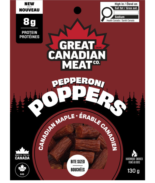 Great Canadian Meat<br>Pepperoni Poppers - Érable Canadien<br>130g