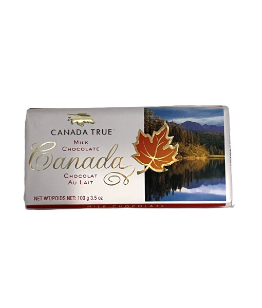 Canada True<br>Barre de chocolat au lait <br>100 g / 3.5 oz
