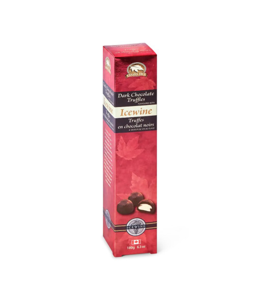 Canada True<br>Truffes en chocolat noir à saveur de vin de glace <br>180g / 6.3 oz