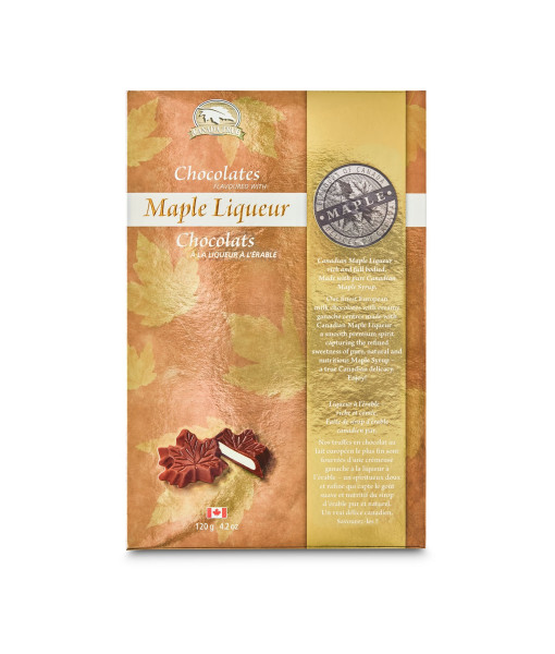 Canada True<br>Chocolates flavoured with Maple Liqueur<br>120 g / 4.2 oz
