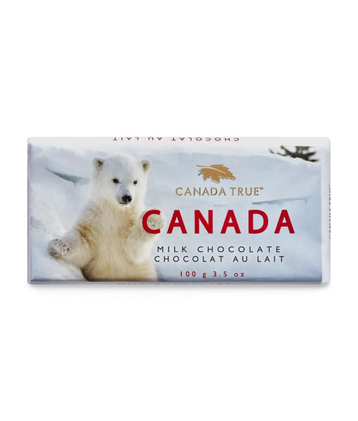 Canada True<br>Barre de chocolat au lait <br>100 g / 3.5 oz