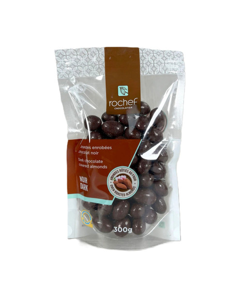 Rochef Chocolatier<br>Amandes enrobées chocolat noir<br>300g