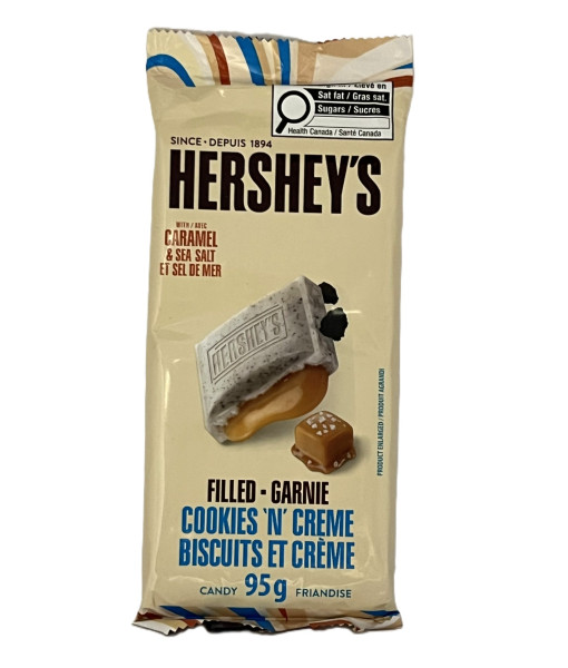 Hersheys<br>Cookies 'N' Creme With Caramel & Sea Salt<br>95 g