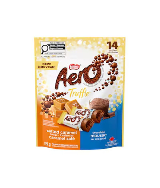 Nestlé<br> Aero Mini-barres assorties  (Fondant au Caramel Salé & Mousse au Chocolat) <br> 119g