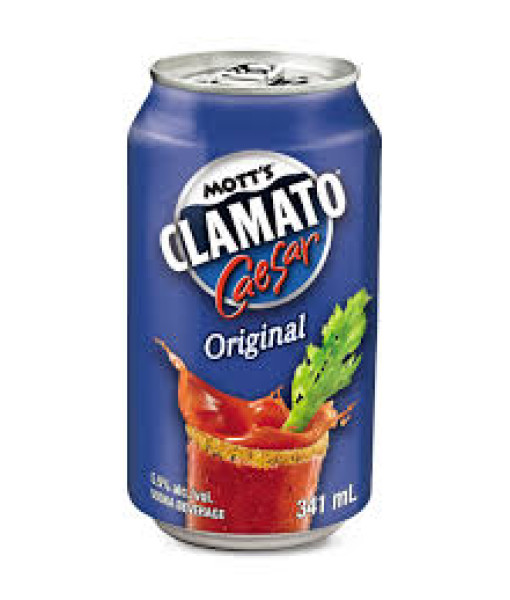 Mott's Clamato Caesar Original<br>Cooler au spiritueux| 6 x 341 ml | États-Unis