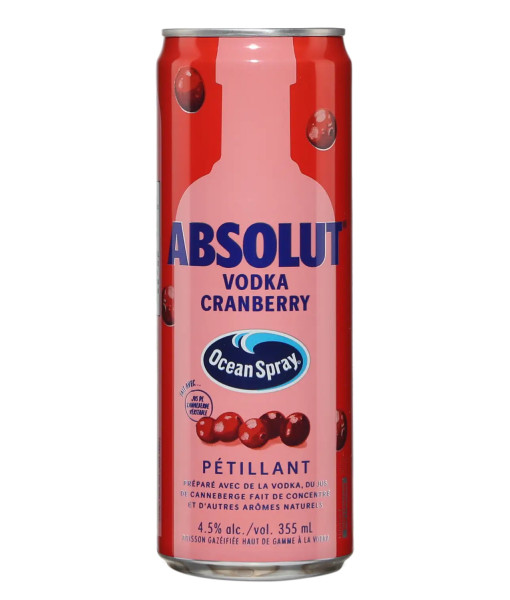 Absolut Ocean Spray Canneberge<br>Cooler au spiritueux   |   4 x 355 ml   |   Canada  Ontario