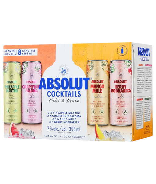 Absolut Caisse Saveurs assorties<br>Cooler au spiritueux   |   8 x 355 ml   |   Canada  Ontario