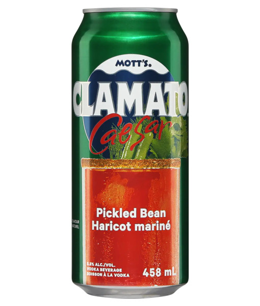 Mott's Clamato Caesar Haricot Mariné<br>Cooler au spiritueux   |   458 ml   |   Canada