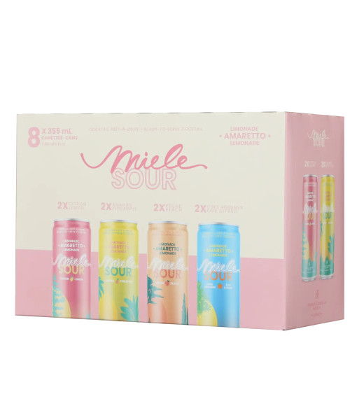 Miele Sour Caisse Mixte<br>Cooler au spiritueux   |   8 x 355 ml   |   Canada  Québec