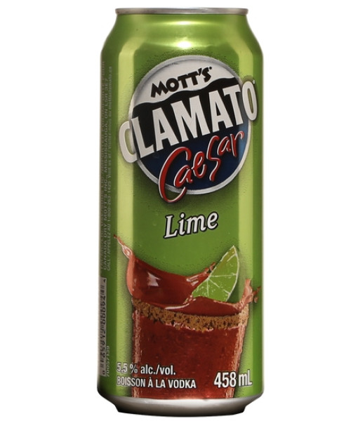 Mott's Clamato Caesar Lime<br> Spirit-based cooler  | 458ml | United States