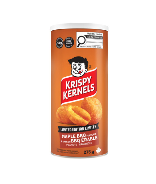 Krispy Kernels<br>Arachide Bbq Erable Tin<br>275g