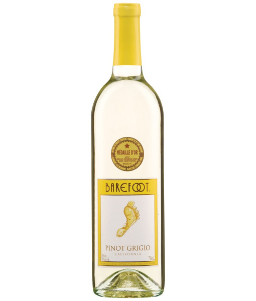 Barefoot Pinot Grigio<br> Vin blanc| 750ml | États-Unis