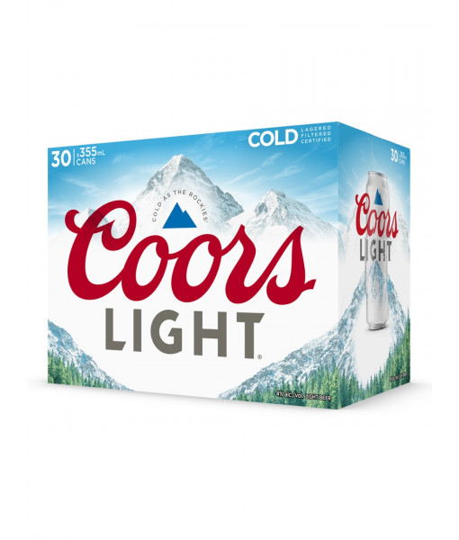 Coors Light<br> 30 x 355 ml <br> Cans