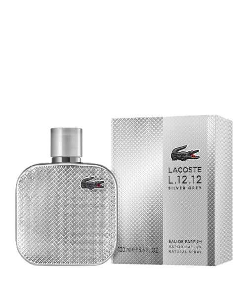 Lacoste<br>L.12.12 Silver Grey<br>Eau de Parfum<br>100 ml / 3.3 fl. oz. Lacoste<br>L.12.12 Silver Grey<br>Eau de Parfum<br>100 ml / 3.3 fl. oz.