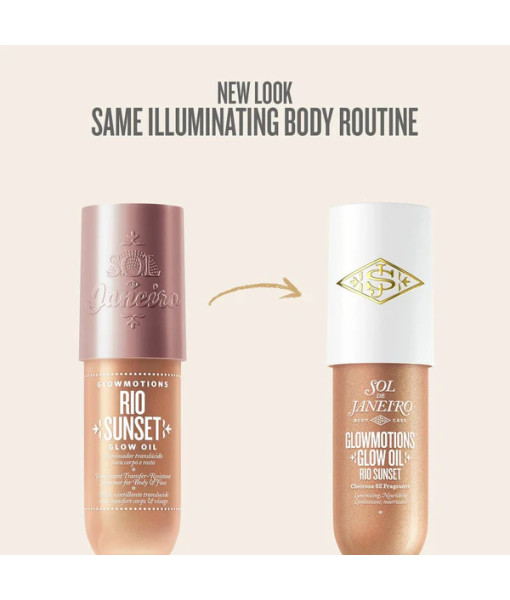Sol de Janeiro<br>Huile scintillante pour le corps GlowMotions<br>Rio Sunset<br>75 ml / 2.5 fl. oz. Sol de Janeiro<br>Huile scintillante pour le corps GlowMotions<br>Rio Sunset<br>75 ml / 2.5 fl. oz.