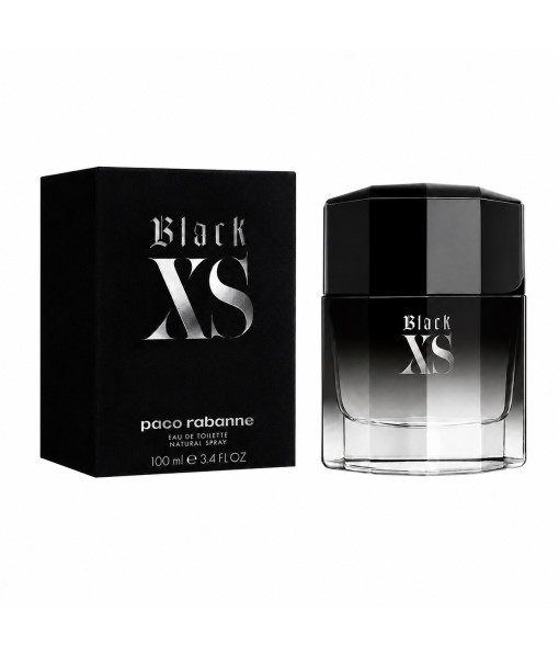 Rabanne<br>Black XS<br>Eau de Toilette<br>100 ml / 3.4 fl. oz. Rabanne<br>Black XS<br>Eau de Toilette<br>100 ml / 3.4 fl. oz.