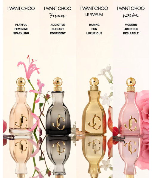 Jimmy Choo<br>
I Want Choo With Love<br>
Eau de Parfum<br>
100 mL / 3.3 fl. oz.