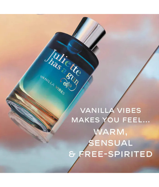 Juliette Has a Gun<br>
Vanilla Vibes<br>
Eau de Parfum 100 mL / 3.3 fl. oz. Juliette Has a Gun<br>
Vanilla Vibes<br>
Eau de Parfum 100 mL / 3.3 fl. oz.