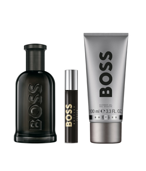 Hugo Boss<br>Boss Bottled Parfum Set<br>100 ml + mini + Shower Gel Hugo Boss<br>Boss Bottled Parfum Set<br>100 ml + mini + Shower Gel