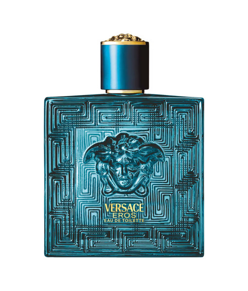 Versace<br>Coffret-cadeau Eros<br>Eau de Toilette<br>100 ml + 10 ml + Trousse Noire Versace<br>Coffret-cadeau Eros<br>Eau de Toilette<br>100 ml + 10 ml + Trousse Noire