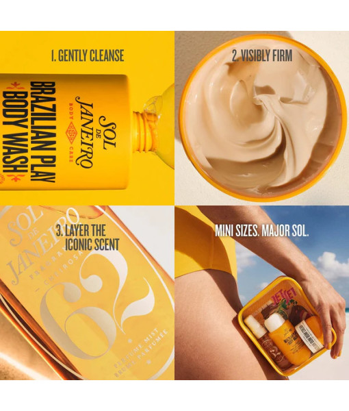 Sol de Janeiro<br>Ensemble voyage<br>Brazilian Bum Bum Jet Set<br> 30ml + 90ml + 50ml Sol de Janeiro<br>Ensemble voyage<br>Brazilian Bum Bum Jet Set<br> 30ml + 90ml + 50ml