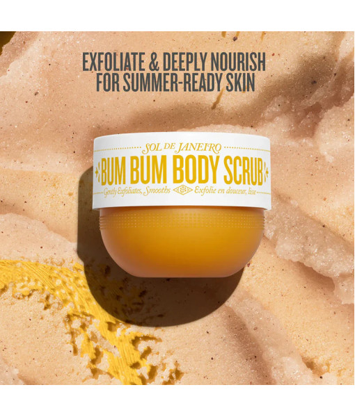 Sol de Janeiro<br>Exfoliant pour le corps<br>Bum Bum Body Scrub<br>220 g / 7.8 oz. Sol de Janeiro<br>Exfoliant pour le corps<br>Bum Bum Body Scrub<br>220 g / 7.8 oz.