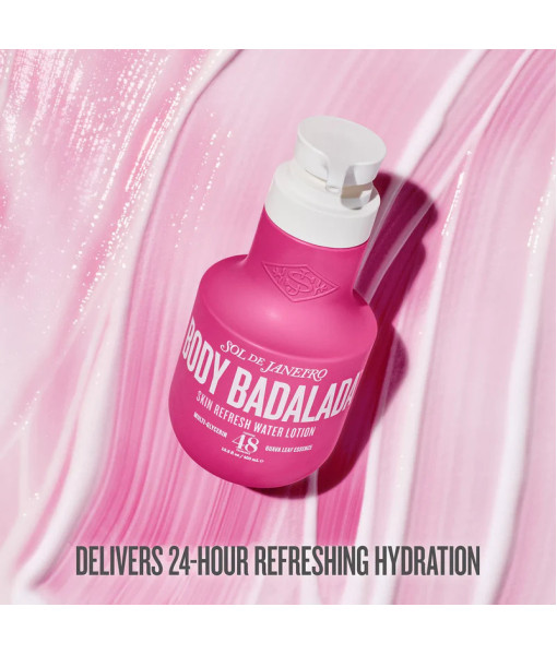 Sol de Janeiro<br>Body Badalada<br>Skin Refresh Water Lotion<br>400 ml / 13.5 fl. oz. Sol de Janeiro<br>Body Badalada<br>Skin Refresh Water Lotion<br>400 ml / 13.5 fl. oz.