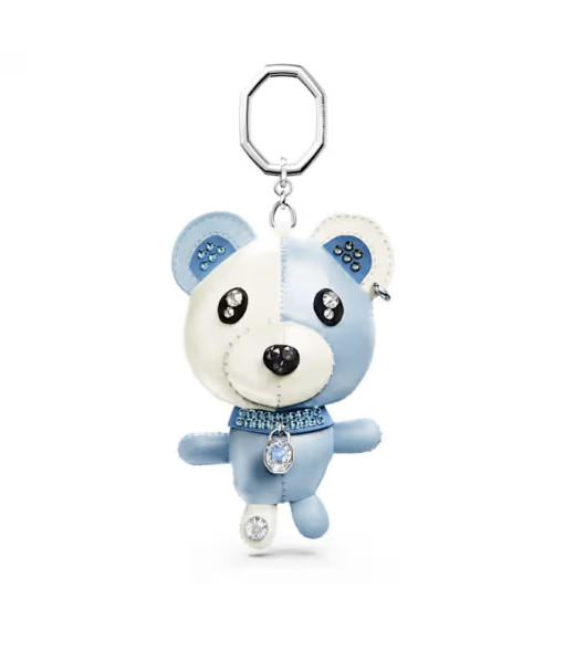 Swarovski<br>Accessoire de sac Teddy<br>Ours, Bleu, Métal rhodié