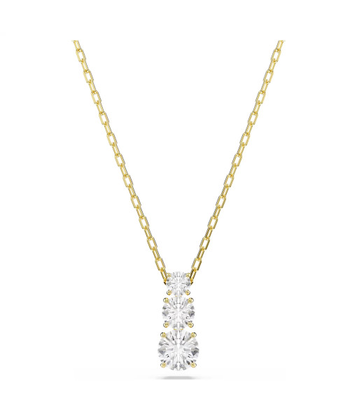Swarovski<br>Pendentif Stilla Attract<br>Taille ronde, Blanc, Doré à l’or 18 carats (750/1000)