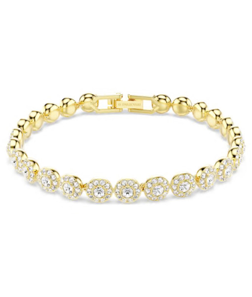 Swarovski<br>Bracelet Una Angelic<br>Taille ronde, Blanc, Doré à l’or 18 carats