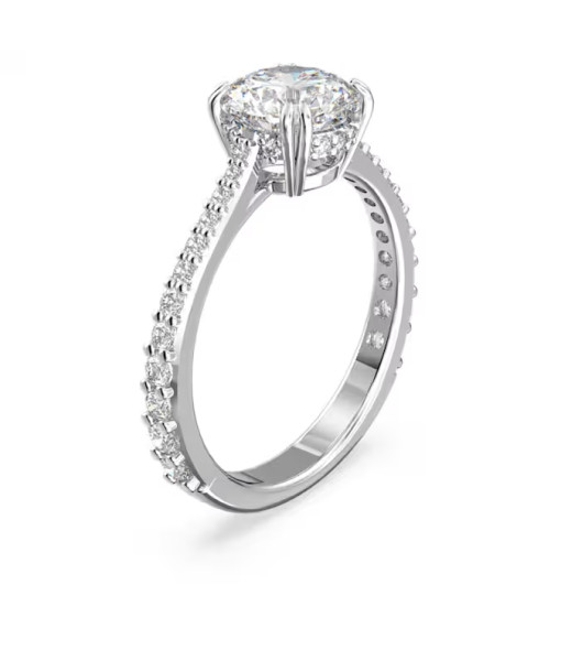 Swarovski<br>Bague Stilla<br>Parure (2), Taille Rond, Blanche, Métal rhodié