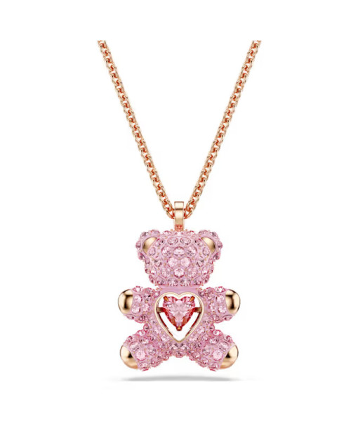 Swarovski<br>Pendentif Teddy<br>Ours, Rose, Placage or rose 18 carats