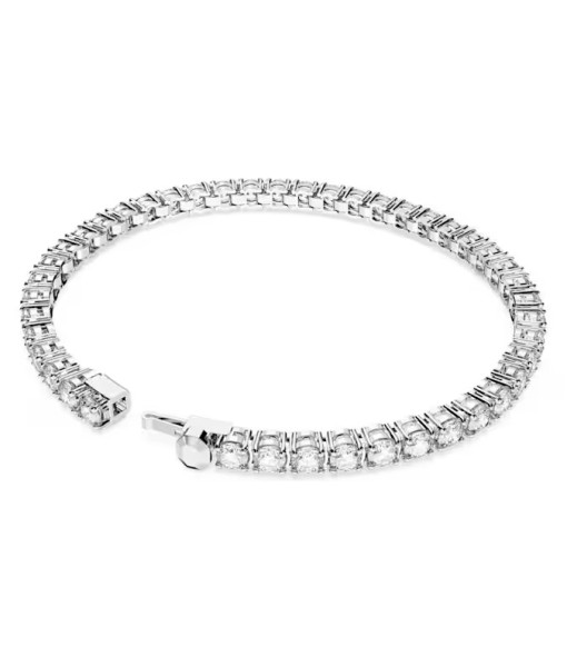 Swarovski<br>Bracelet Matrix Tennis<br>Taille ronde, Blanc, Métal rhodié