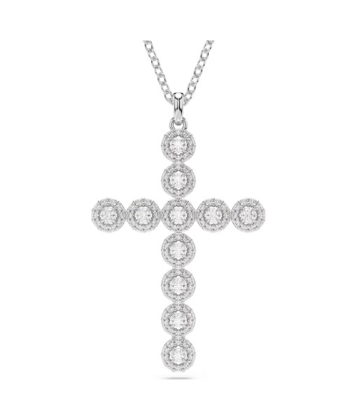 Swarovski<br>Pendentif Insigne<br>Tailles variées, Croix, Blanc, Métal rhodié