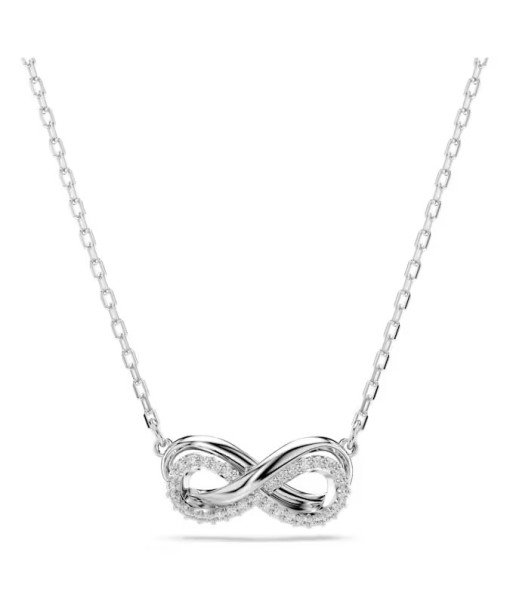 Swarovski<br>Pendentif Hyperbola<br>Pavé, Infini, Blanc, Métal rhodié
