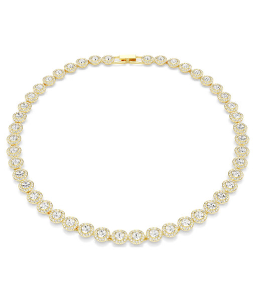Swarovski<br>Collier Tennis Una Angelic<br>Taille ronde, Blanc, Placage de ton or