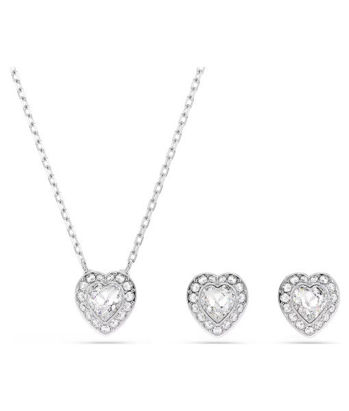Swarovski<br>Parure Ariana Grande x Swarovski<br>Tailles variées, Cœur, Blanc, Métal rhodié