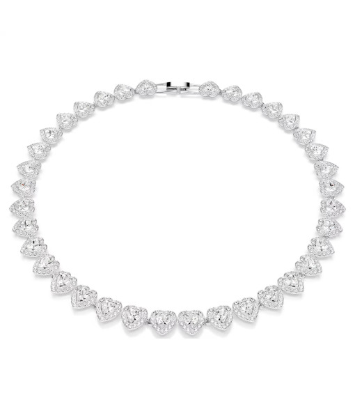 Swarovski<br>Collier Tennis Ariana Grande x Swarovski<br>Tailles variées, Cœur, Blanc, Métal rhodié