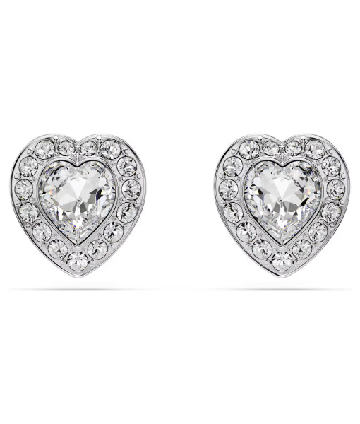 Swarovski<br>Clous d'oreilles Ariana Grande x Swarovski<br>Tailles variées, Cœur, Blanches, Métal rhodié