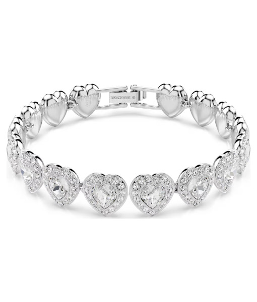 Swarovski<br>Bracelet Tennis Ariana Grande x Swarovski<br>Tailles variées, Cœur, Blanc, Métal rhodié