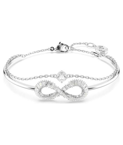 Swarovski<br>Bracelet-jonc Hyperbola<br>Infini, Blanc, Métal rhodié