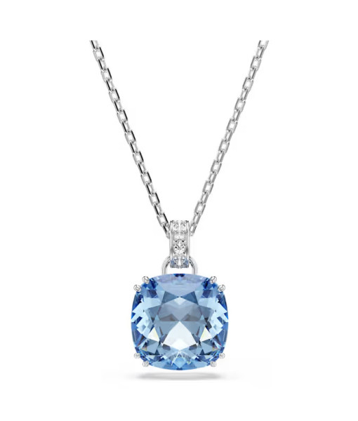 Swarovski<br>Pendentif Millenia<br>Taille coussin, Bleu, Métal rhodié