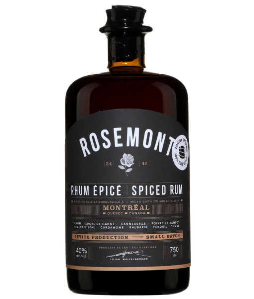 Rosemont Épicé<br>Rhum ambré   |   750 ml   |   Canada  Québec