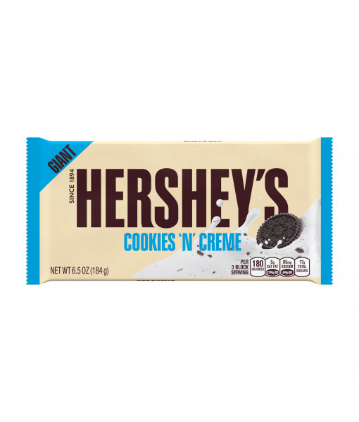 Barre Hershey ’s au chocolat Cookies'N'Creme 184 g (format géant)