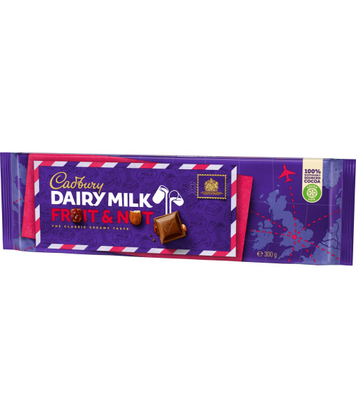 Cadbury<br>Barre de Chocolat Cadbury Dairy Milk Fruit & Noix<br> 300 g