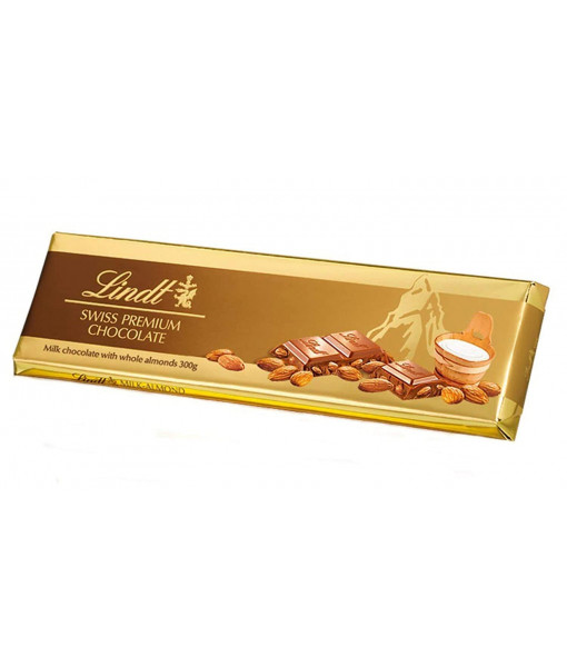 Lindt Gold barre de chocolat au lait et noisettes 300 g